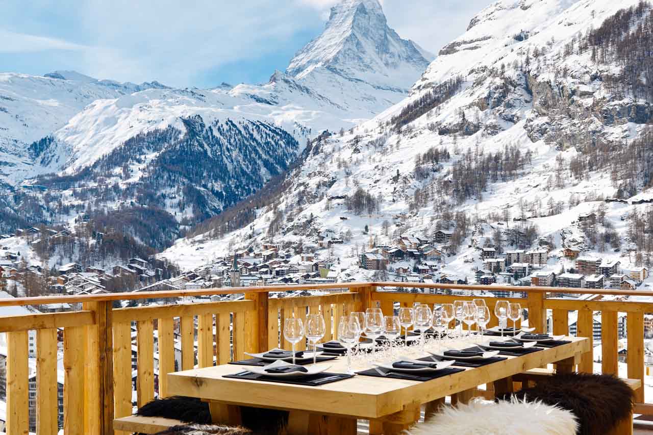Chalet Les Anges Zermatt views to the Matterhorn