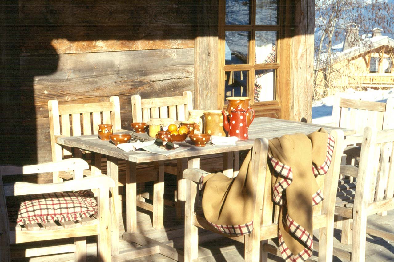 Chalet Chatel Megeve al fresco dining