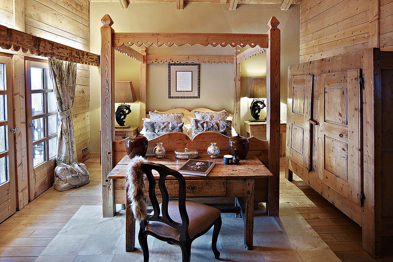 Chalet Chatel Megeve double bedroom