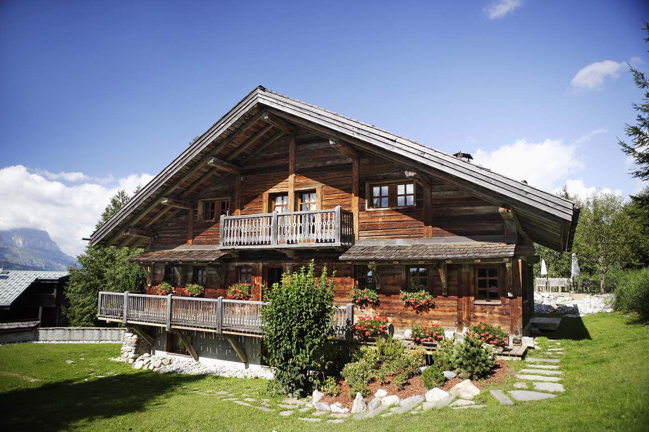 Chalet Chatel Megeve exterior in summer