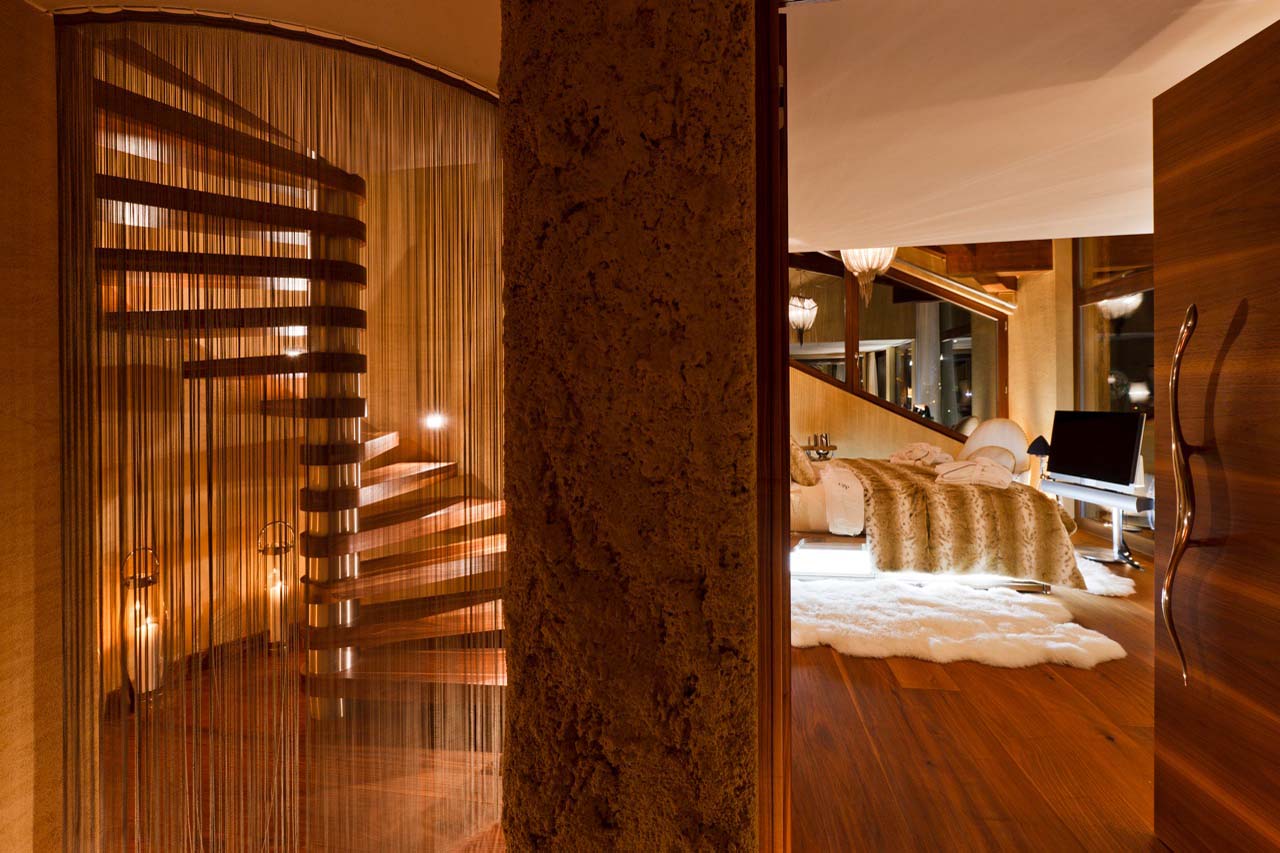 Entrance into master bedroom at Chalet Zermatt Peak in Zermatt