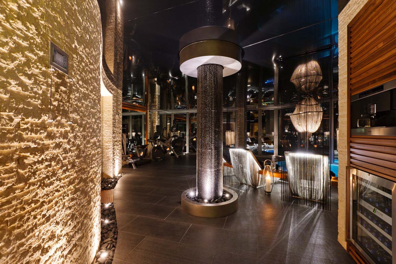 Entrance to spa area at Chalet Zermatt Peak in Zermatt